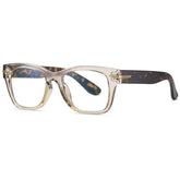 Jacob Vintage Oversized Glasses Frame Rectangle Frames Southood yellow brown clear